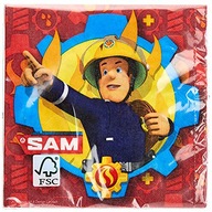 Obrúsky 'FIREMAN SAM' 33X33 CM 20 KS 9902177