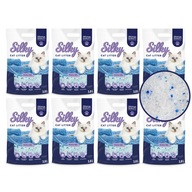 Bezprašné silikónové stelivo pre mačky SILKY 8x3,8l SET 8 kusov