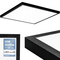 LED stropný panel PANELOVÉ KAZETOVÉ SVIETIDLÁ 60x60cm 50W POVRCHOVÁ MONTÁŽ ČIERNA CCD