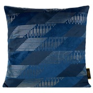 BLINK4 NAVY GEOMETRICKÝ ZAMATOVÝ OBLIEK NA VANKÚŠ 45X45