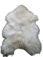 Biele dlhé vlasy Ostrov ovčej kože 90-110 cm