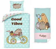 SET UTERÁK 70x140 + POSTEĽNOSŤ 140x200 PUSHEEN LAZY CAT