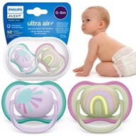 Philips Avent Symetrický cumlík Ultra Air 0+ 2 balenie SCF085/59