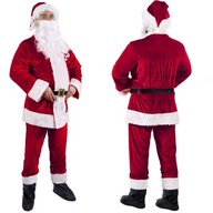 SANTA CLAUS OUTFIT PREMIUM KOSTÝM 9v1 VELÚROVÝ PROFESIONÁLNY PLYŠ