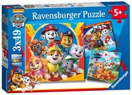 Ravensburger Detské puzzle Tlapková patrola 3x49 dielikov