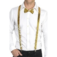 DISCO OUTFIT SET ZLATÝ FLITROVÝ ÚVAH GLITTROVÝ MOTÝLEK