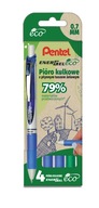 Sada ECO rollerov PENTEL BL77 3 modrá + zelená