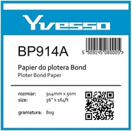 Plotrový kotúčový papier Yvesso Bond 914x50m 80g