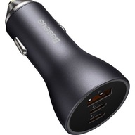 Baseus 2xUSB-C, USB-A 65W QC nabíjačka do auta