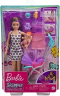 BARBIE BABY SITTER BÁBIKA, SKIPPER, KOČÍK + BABY SET