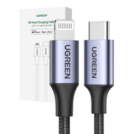 UGREEN USB-C Lightning MFI KÁBLE APPLE iPhone iPad PD 20W nylon dlhý 1,5 m