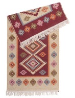 Koberec Kilim, tkaný, obojstranný, diamantový vzor, ​​60x120 cm