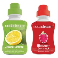 2 SODASTREAM SIRUPY CITRÓN LIMETKA MALINA