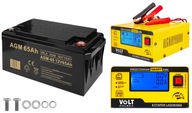 AGM BATTERY VOLT POLSKA VRLA 65AH UPS INVERTOR INVERTER NABÍJAČKA