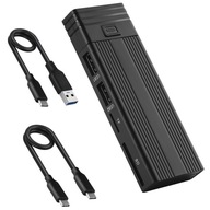 Puzdro na disk M.2 NVME SSD 2v1 s USB 3.2 gen2 HUB + čítačka SD kariet