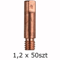 MIG MAG M6 CURRENT END, dĺžka 25mm 1,2 mm; 50 ks