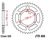 JT JTR486.41 ZADNÉ OZUBENÉ KOLO