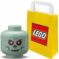 LEGO KONTAJNER MINI ZOMBIE HLAVA HELLOWEEN 11,5CM 0,36L + TAŠKA