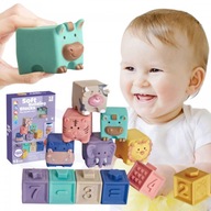 Sensory Blocks Squeeze Puzzle Zvukové učenie Počítanie 12 ks.