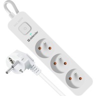 Predlžovací kábel Power Strip Spínač DEFENDER