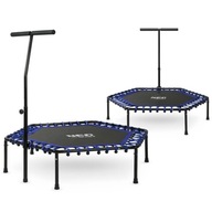 FITNESS TRAMPOLÍNA S RÚČKOU 127 CM NEO-SPORT - ŠESTIHRANNÁ MODRÁ