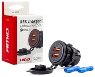 Nabíjačka 2xUSB zásuvka pre motor auta 12V 24V