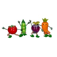 Dekoratívna figúrka, zelenina, paradajka, mrkva