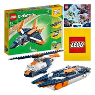 LEGO 3 v 1 – lietadlo, helikoptéra alebo motorový čln 31126 + taška + katalóg LEGO