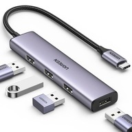 UGREEN ROZBOČOVACÍ ROZBOČOVAČ USB-C TYP C 4x USB 3.2 VEĽMI RÝCHLY