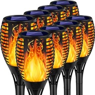 8x LED solárna lampa s efektom TORCH FIRE FLAME