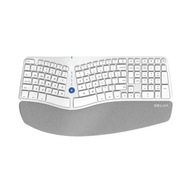 Ergonomická Delux bezdrôtová klávesnica GM901D BT+2.4G (biela)