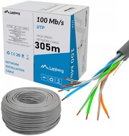 KÁBEL LAN KÁBEL TWISTED PAIR UTP CAT.5E CAT.5E 305M LANBERG