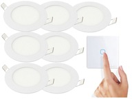 Set Halogénové stropné LED svietidlo 3W 7x + vypínač