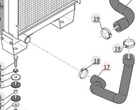 Manitou spodná hadica chladiča 251365 ORIGINÁL