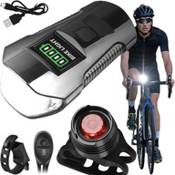 LED CYKLISTICKÁ LAMPA HORN USB PREDNÁ + ZADNÁ