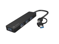 Natec Mayfly 4xUSB 3.0 USB hub čierny USB-C + adaptér