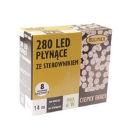 280 LED teplých bielych lámp, 14 m