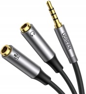 Audio AUX Jack 3.5 rozbočovač, slúchadlá, mikrofón