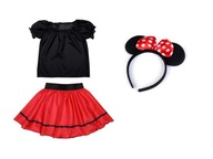 MINNIE MOUSE OUTFIT SUKŇA ČELENKA 98-110 3 kusy