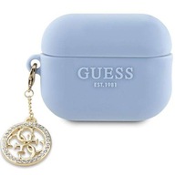 Puzdro na AirPods Pro 2 kryt Guess 3D Rubber 4G Diamond Charm blue