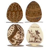 Veľkonočné vajcia Drevené veľkonočné vajcia na dekorácie DeCoupage Eggs Set 4 PCS