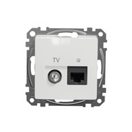 SCHNEIDER SEDNA DESIGN ZÁSUVKA RJ45 + TV BIELA