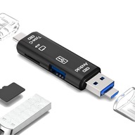 Čítačka kariet MicroSD, port USB typu C / micro USB / USB 2.0