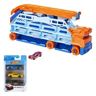 Hot Wheels TRANSPORTER Epic Descent + sada 4 áut