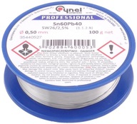 Cín na spájkovanie s tavidlom SW26, Cynel 0,5 mm, 100 g TIN 050/100