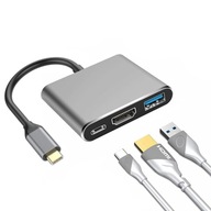 ADAPTÉR 3v1 HUB HDMI USB-C 4K MacBook