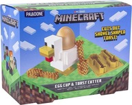 MINECRAFT POHÁR NA KURACIE VAJÍČKA + KRÚČAČ HRANÍKOV / MINECRAFT SET STOJAN NA KURACIE