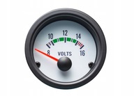 VOLTMETER INDIKÁTOR VOLT VDO LOOK WHITE 52mm RYBNIK