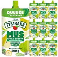 Tymbark Mousse 100% HRUŠKOVÉ JABLKO bez cukru 10x 200g