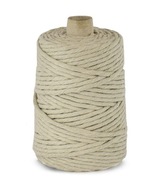 Bavlnená šnúrka pre MACRAME 5mm 100m / béžová